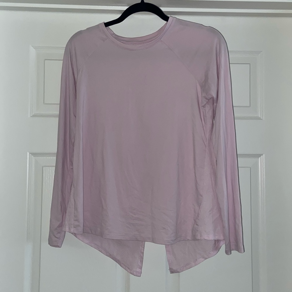Lavender long sleeve Apana Top. Size Small.